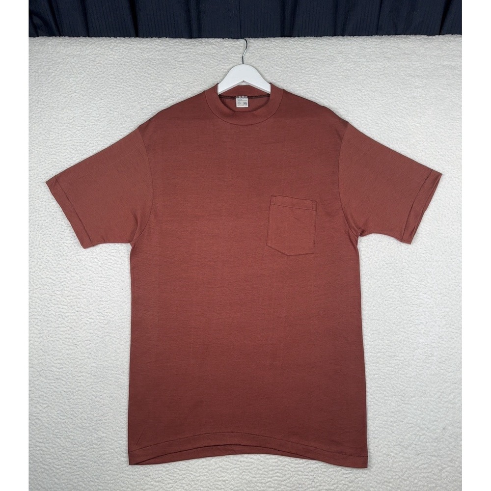 Vintage 80s JC Penney Shirt Blank Pocket - Clay Brown - Men's XL (Fits Large)